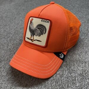 Goorin Bros The Snapback Hat Orange Animal Farm Trucker Baseball Cap